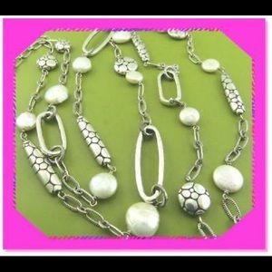 Brighton long pebble necklace AND earrings